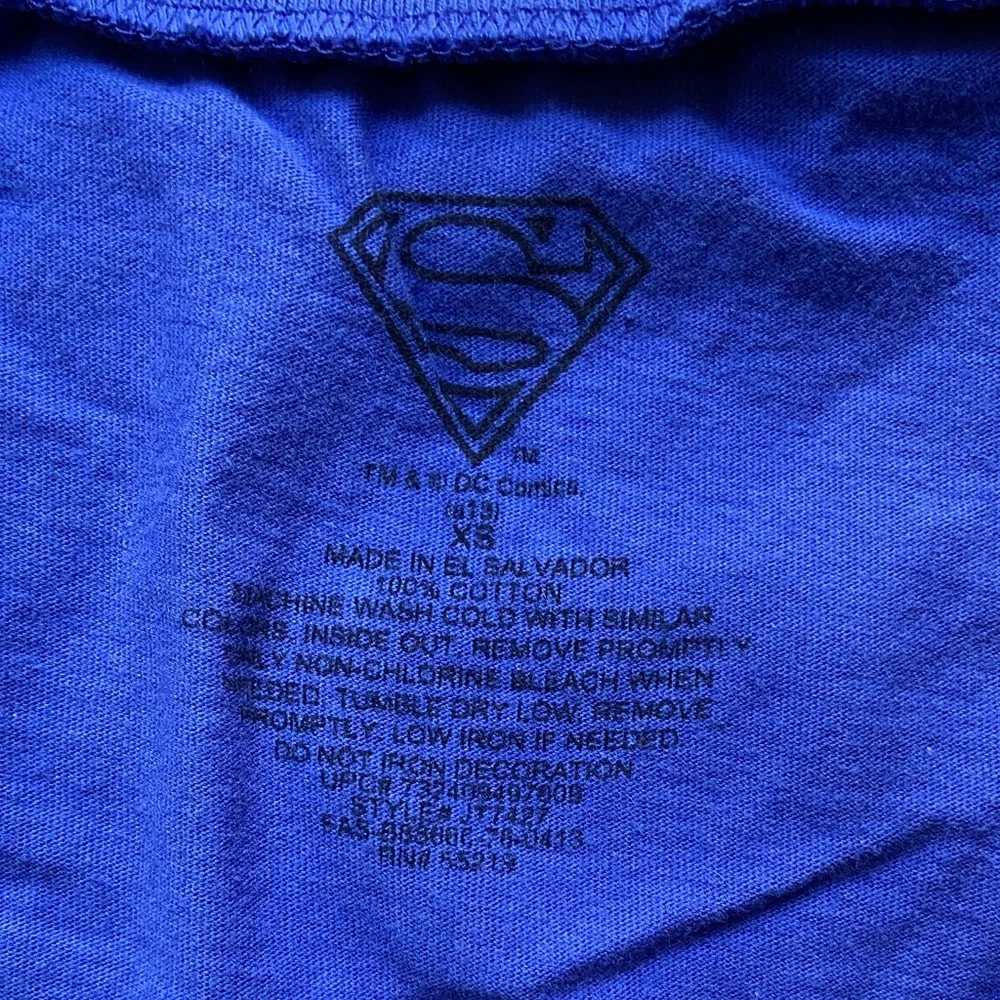DC Comics Blue Tee with Red and Gold Superman/Supergirl Logo - Picture 2 of 5